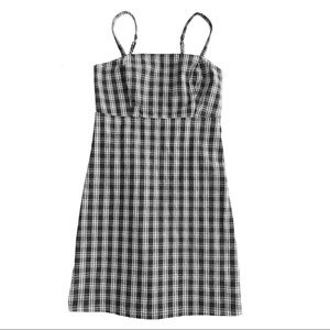 Hollister Black White Plaid Mini Dress Size XS